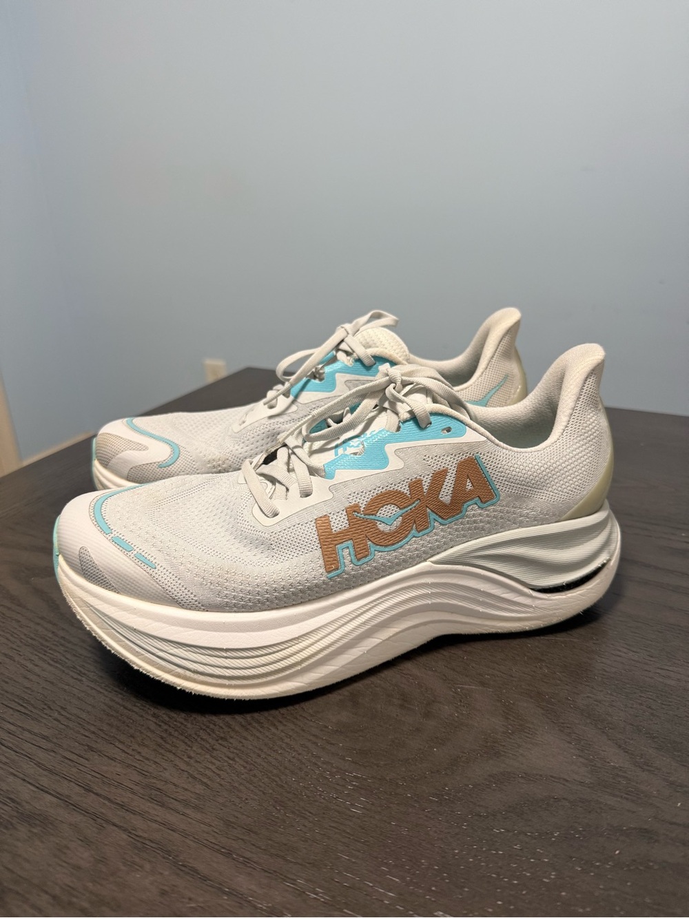 HOKA Skyward X Women’s Running Shoes Blanc de Blanc Swim Day Size 11 B